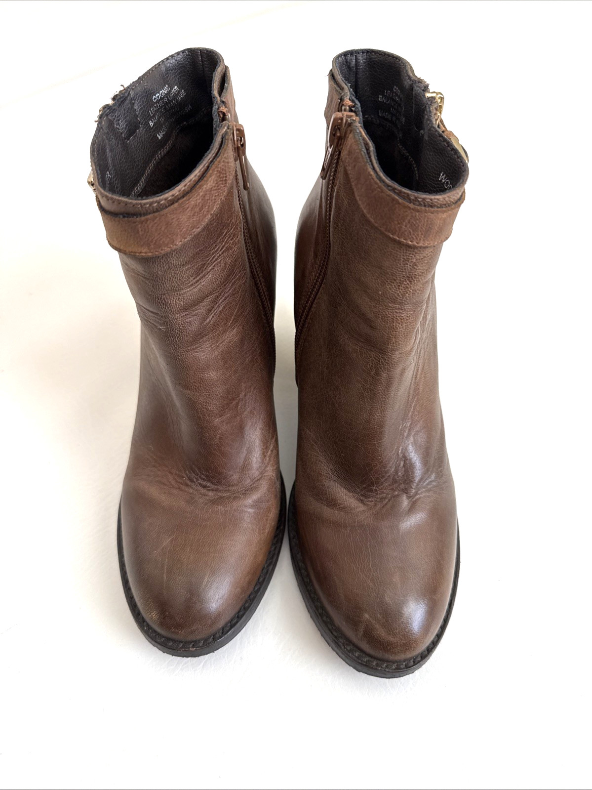 Steve Madden Woodmeer Women Boots Size 7.5 Brown Leather Upper Cowgirl Western