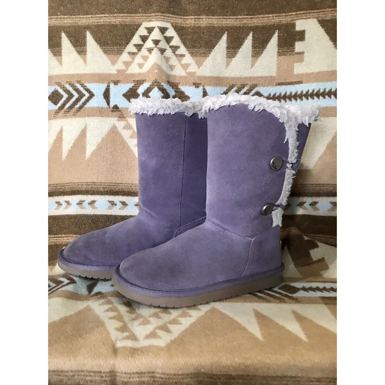Koolaburra by UGG Boots Purple Violet Lavender Big Kid Size 4 Girls Winter Boots