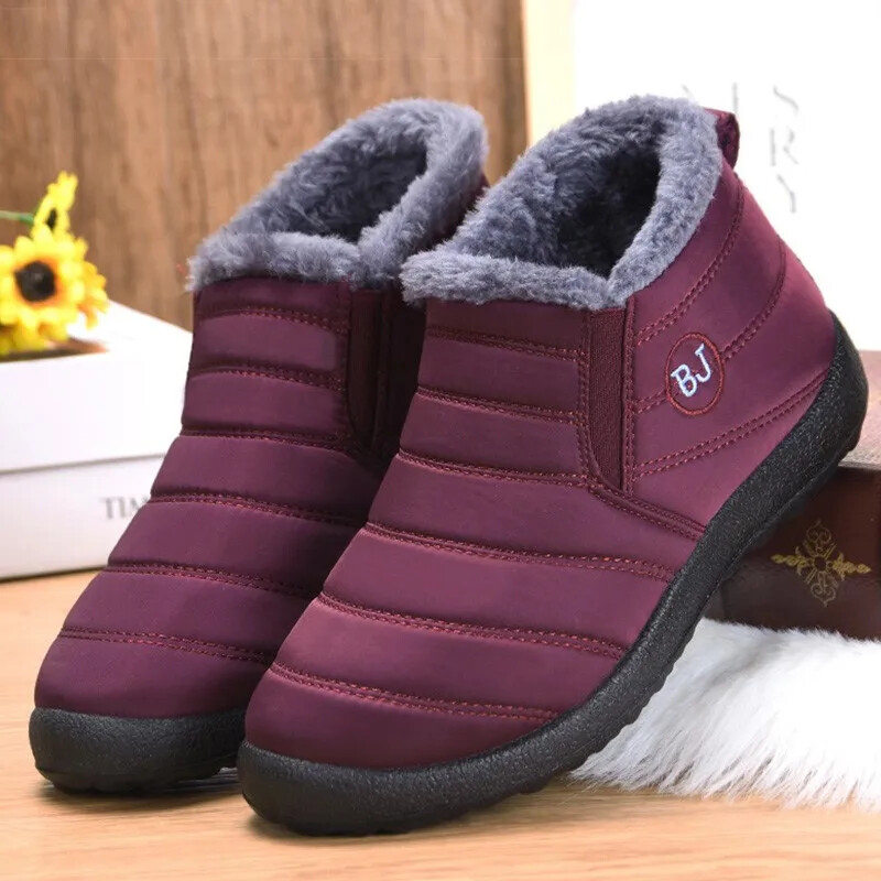 Women Boots Slip On Winter Boots 2024 Winter Shoe Short Waterproof Snow Fur Boot