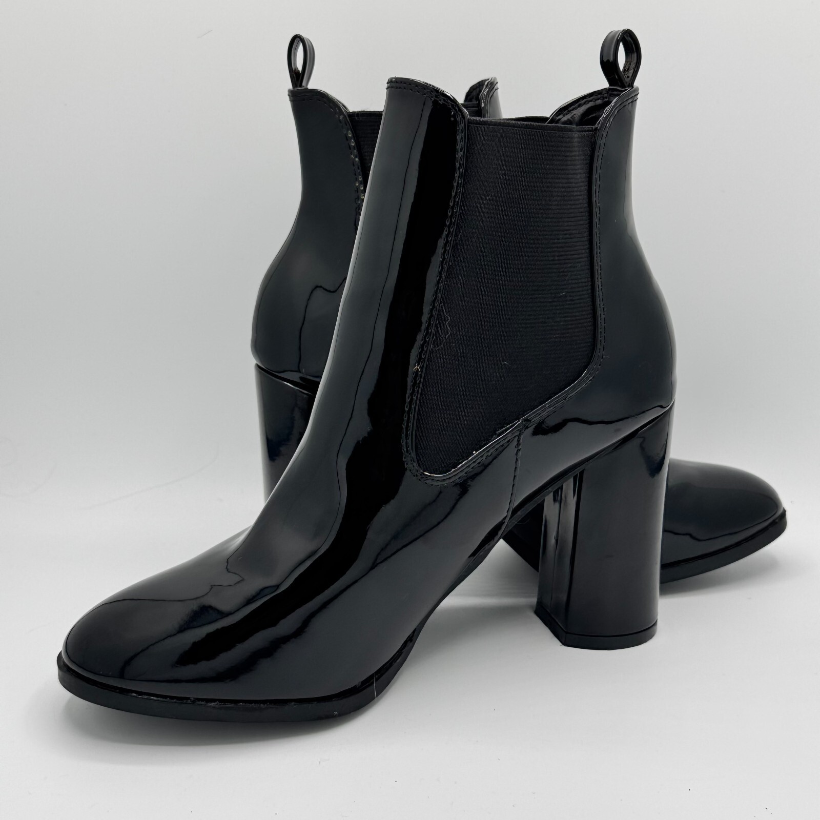 Forever 21 Women Boots 8 Black Pull On Chunky Platform Shoes