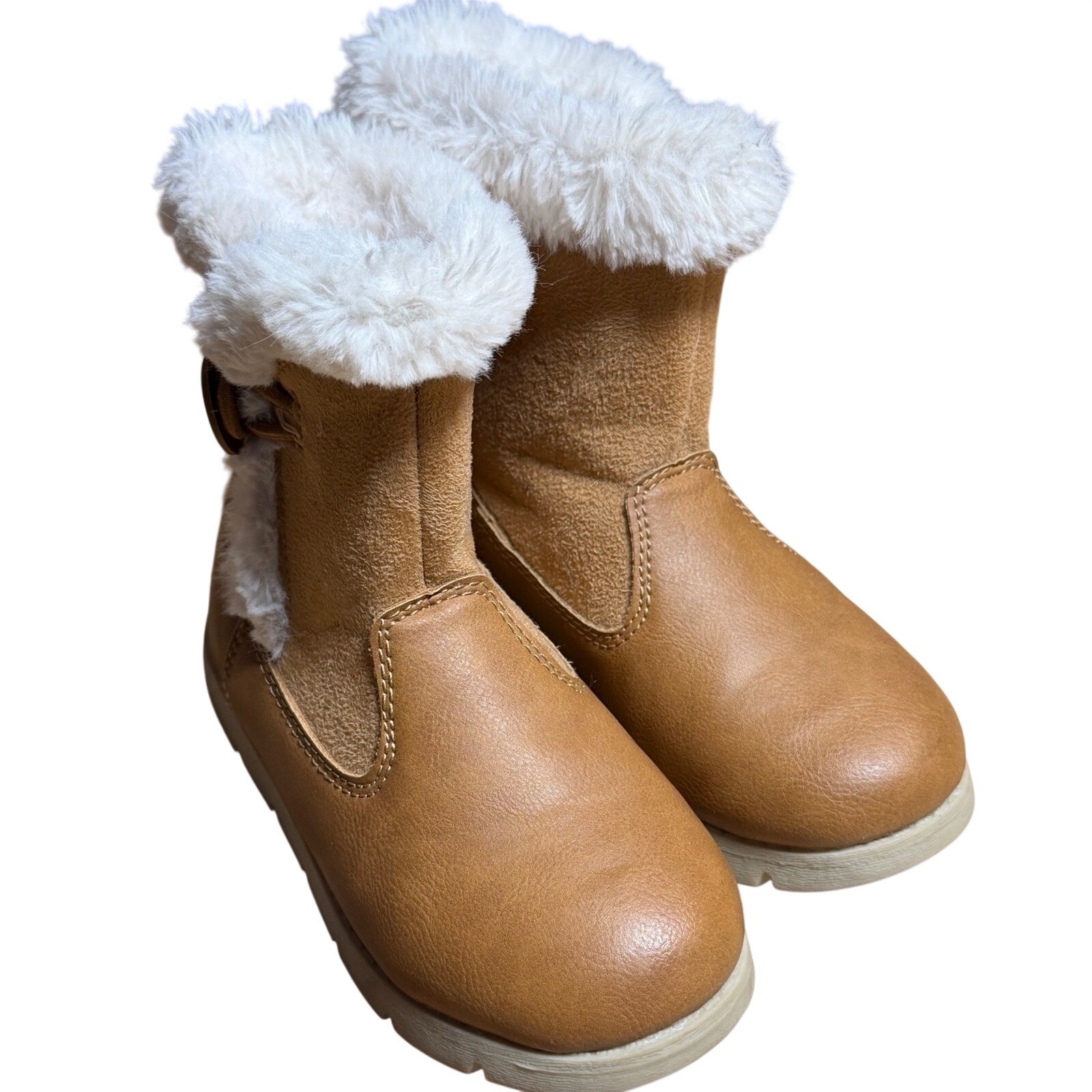 Oshkosh B gosh Kids Girls Brown Faux Fur Lined Winter Boots Size 11M