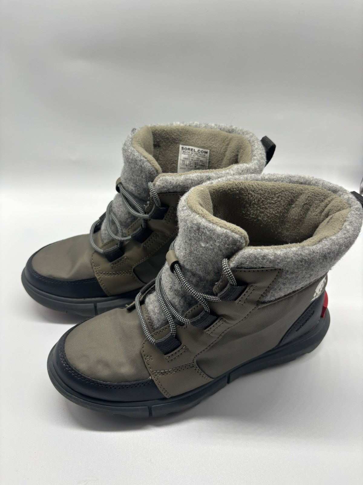 Sorel Women Winter Boots Snow,Sage Dark Stone Size 7.5