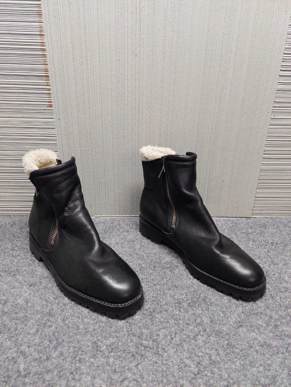 Cole Haan Women Winter Boots 7.5B Black Leather Ankle Snow Warm Zip Up Shoes