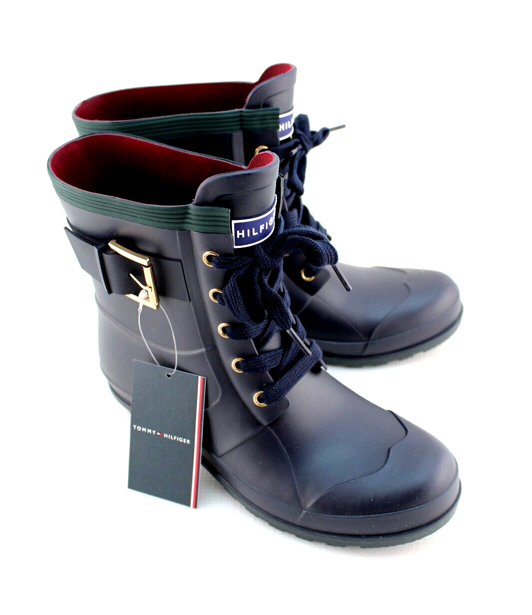 NWB TOMMY HILFIGER Timon Size 7 M Rubber Women Boots RETAIL $99