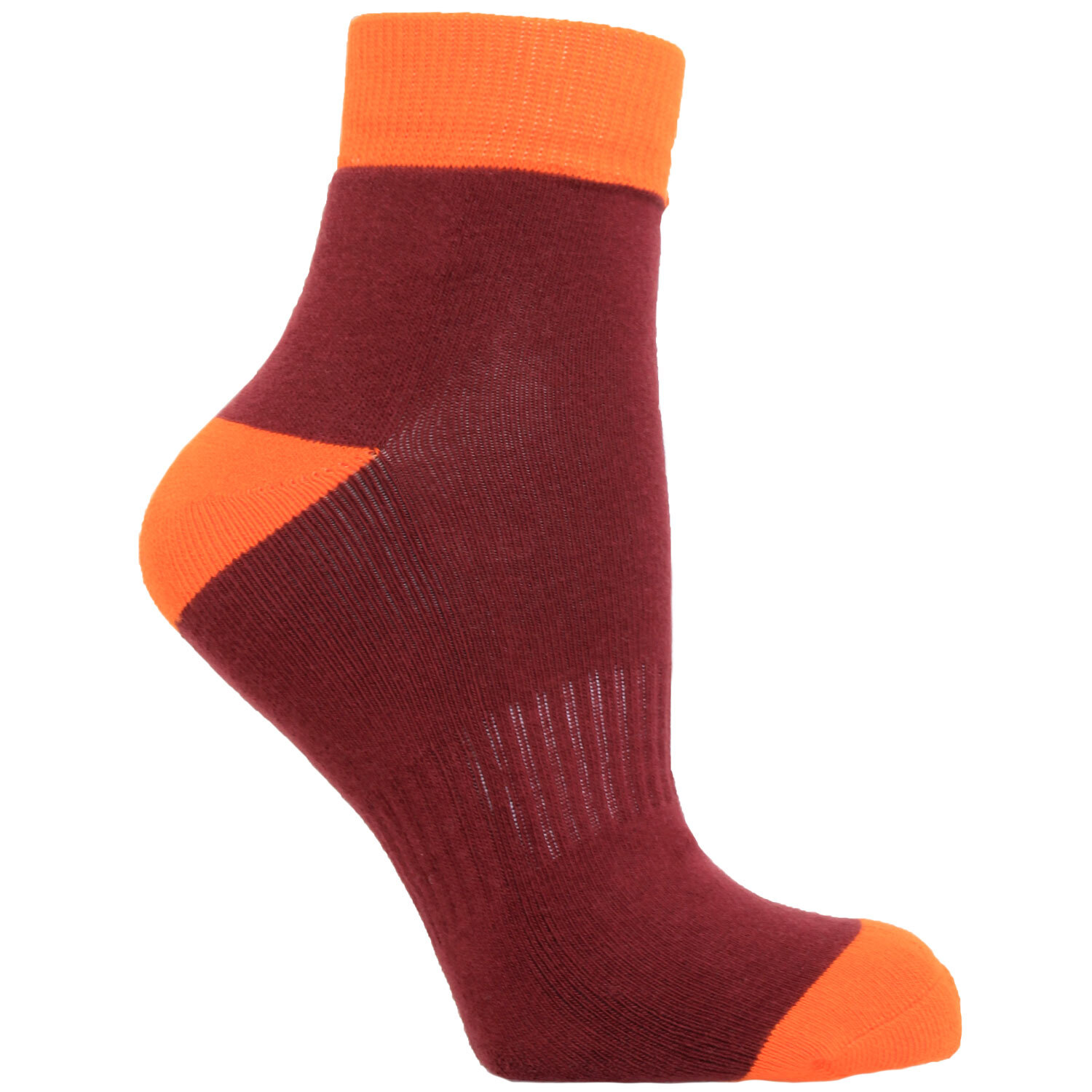 SOBEYO Women Socks Quarter Ankle Performance Colorblock Athletic  Burgundy 3PC