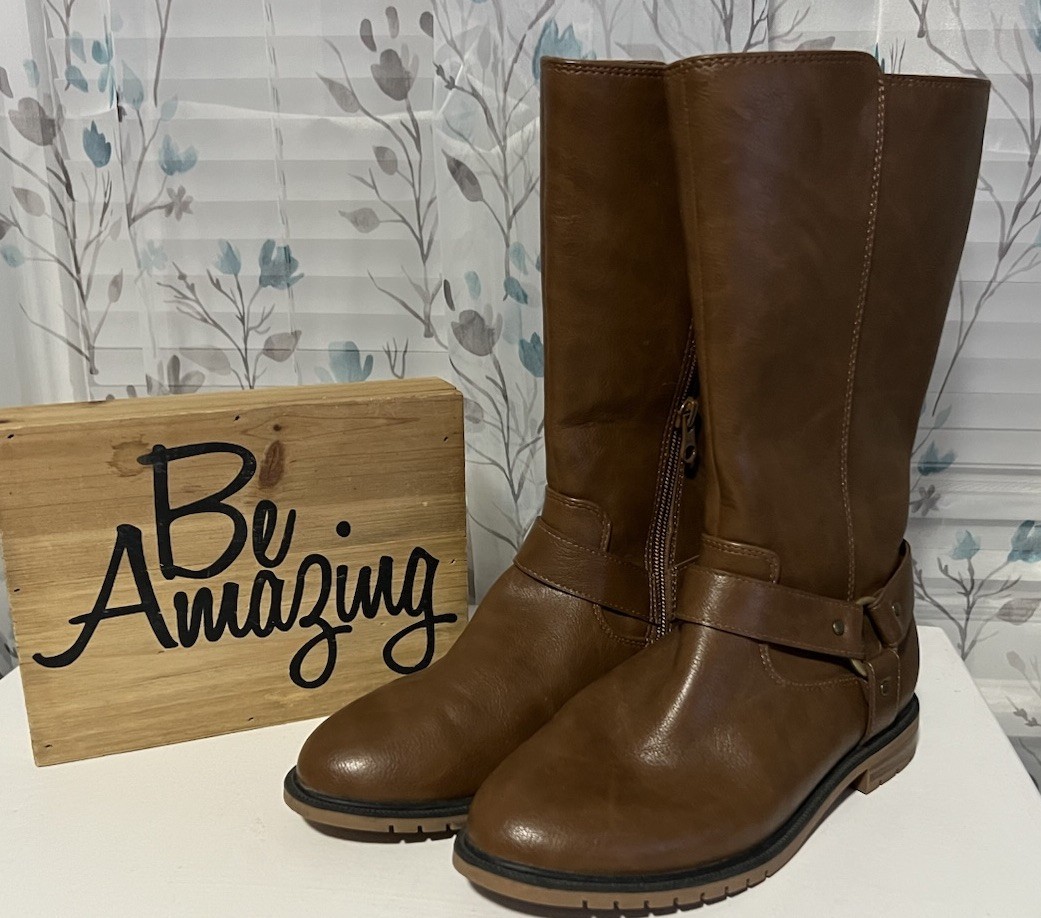 Cat & Jack Brown Girls Boots Sz 4