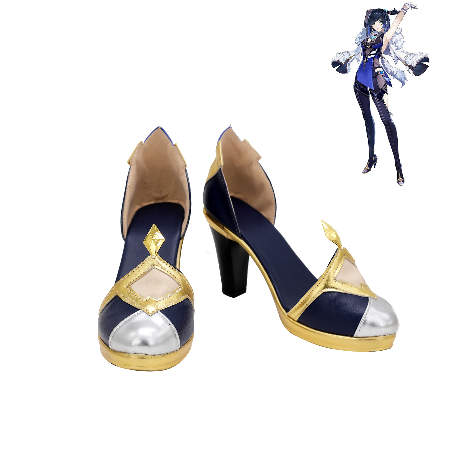 Genshin Impact Yelan Shoes Cosplay Women Boots Ver. 3