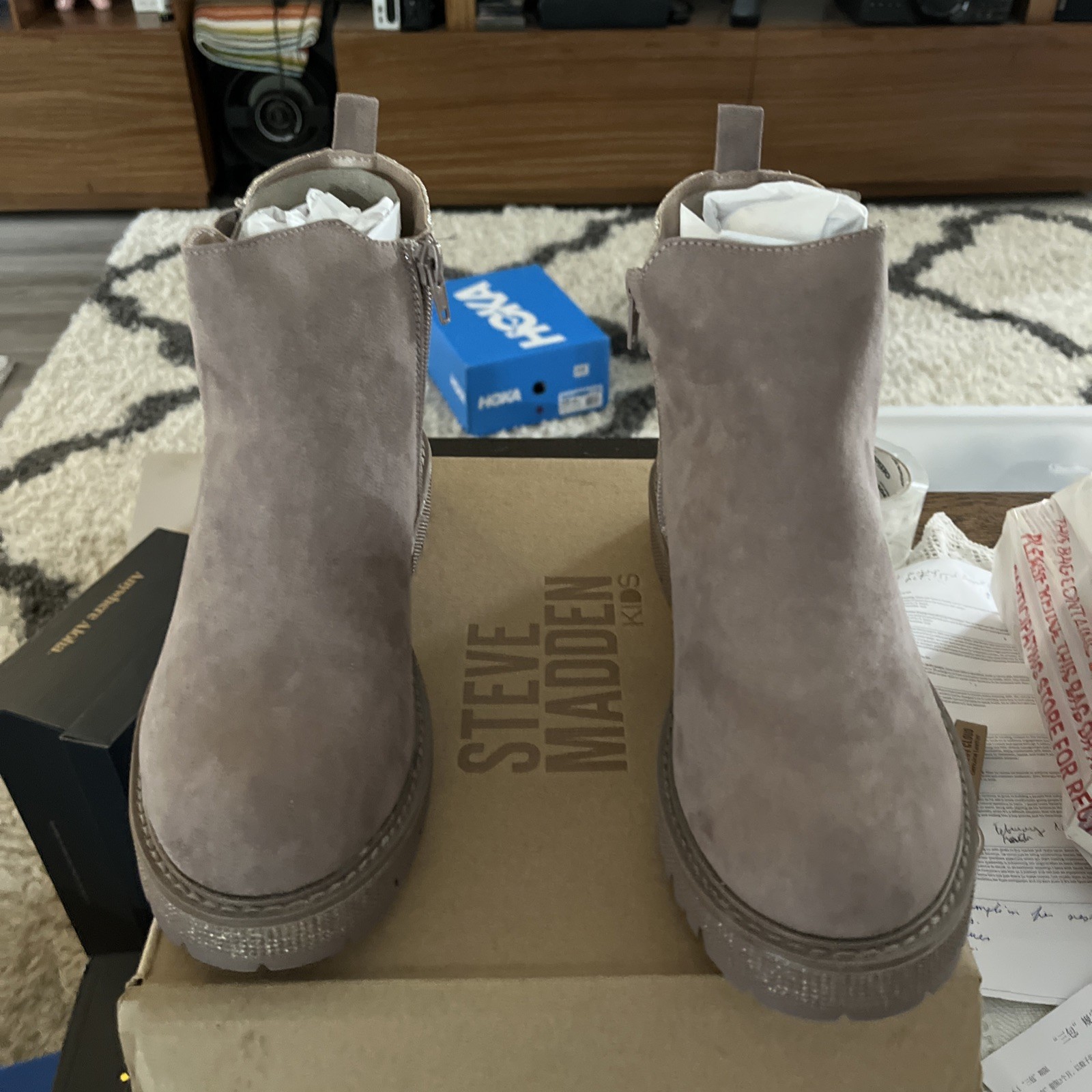 Steve Madden Kids Jhowler Tan Size 5 Girls Boots New In Box