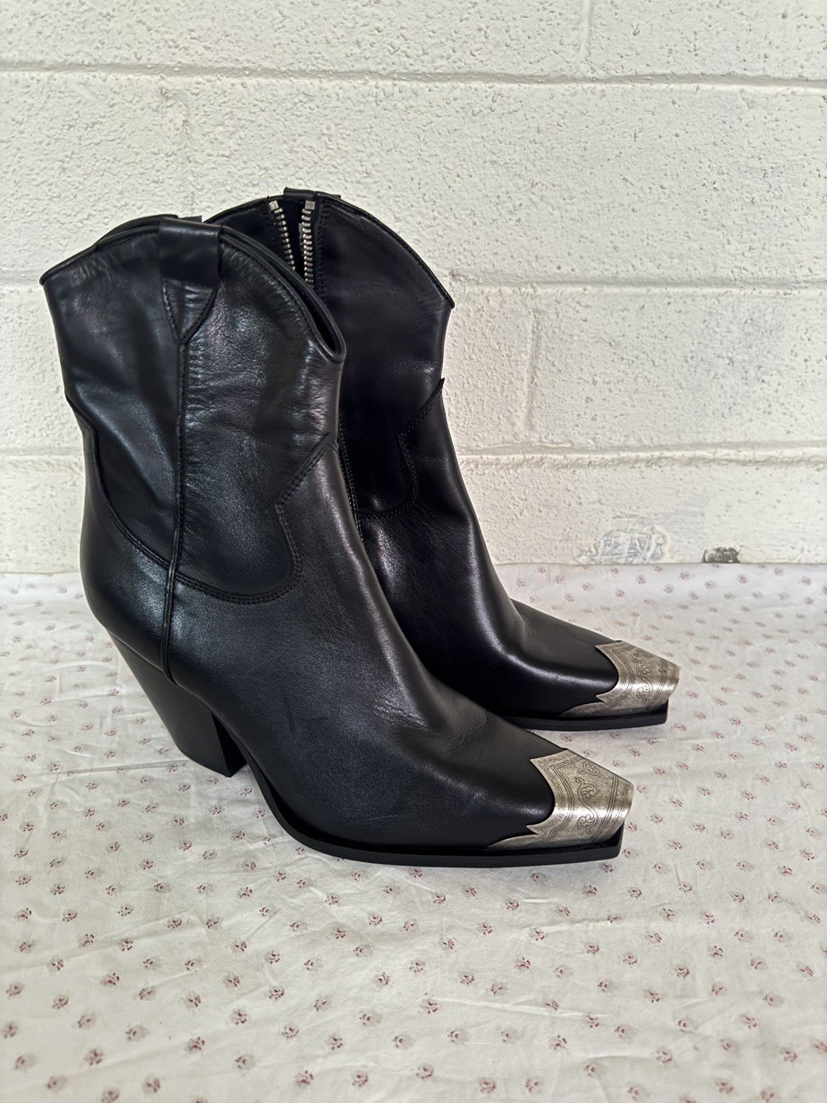 Free People Brayden Western Women Boots Black EU 40 US 10