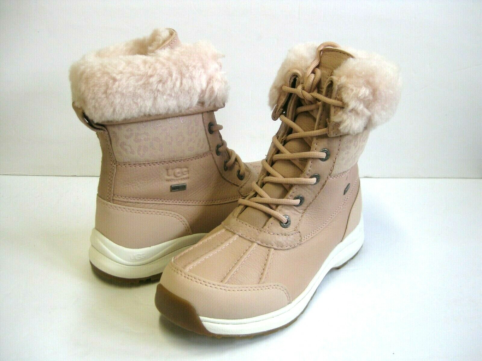 UGG ADIRONDACK III SNOW LEOPARD WOMEN BOOTS QUARTZ US 7 /UK 5 /EU 38 /JP 24