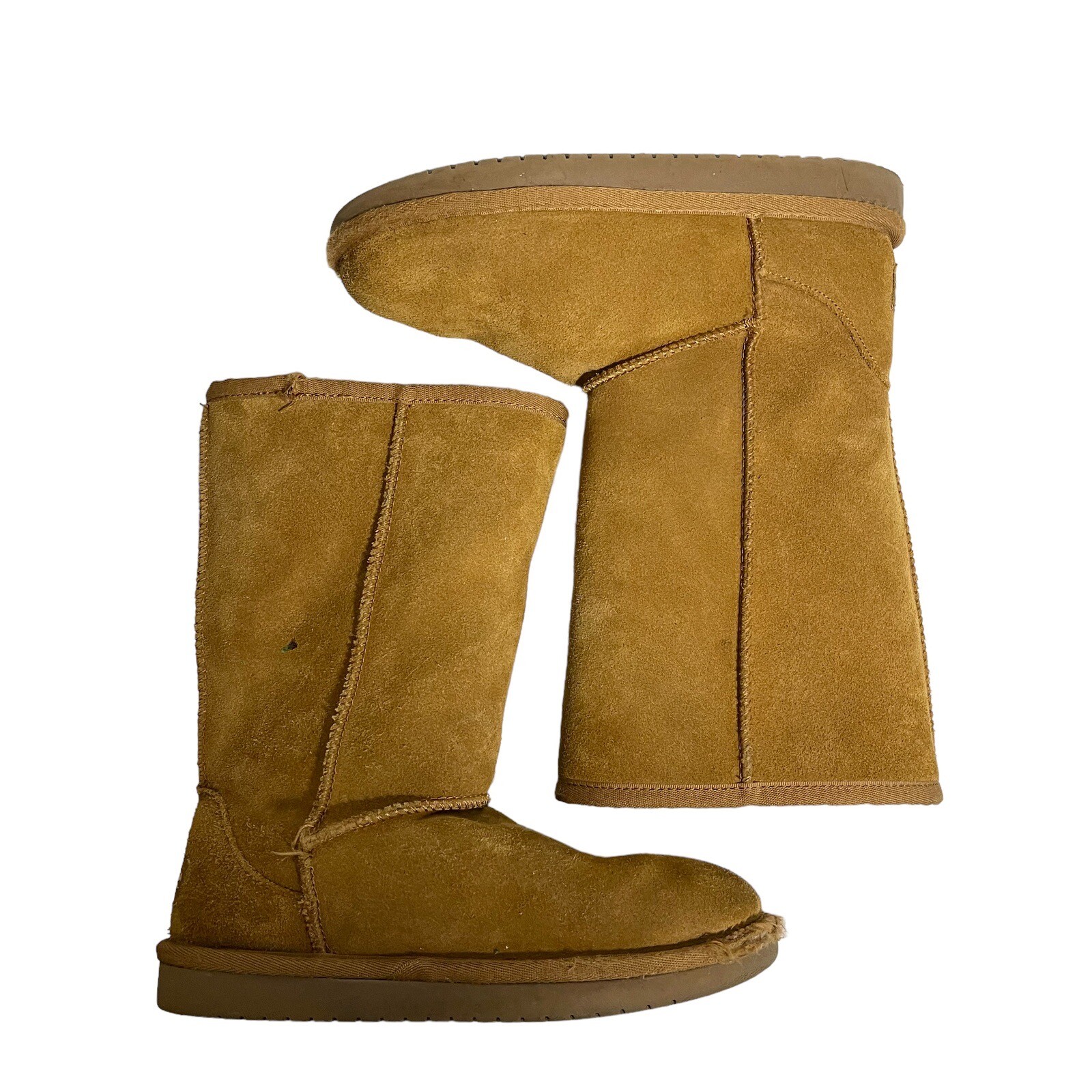 Koolaburra by UGG girls boots size 2 chestnut tan 1020172 K shoes DAMAGED