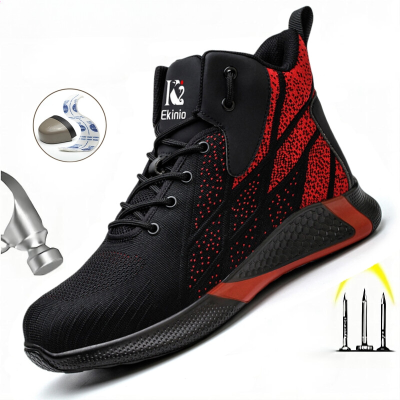 Security Boots for Men Work Sneakers Women Boots Breathable Steel Toe Shoes