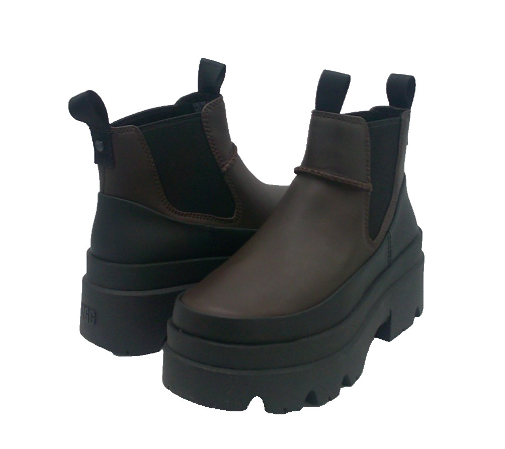 UGG BRISBANE CHELSEA WOMEN BOOTS LEATHER BURNT CEDAR US 7.5 /UK 5.5 /EU 38.5