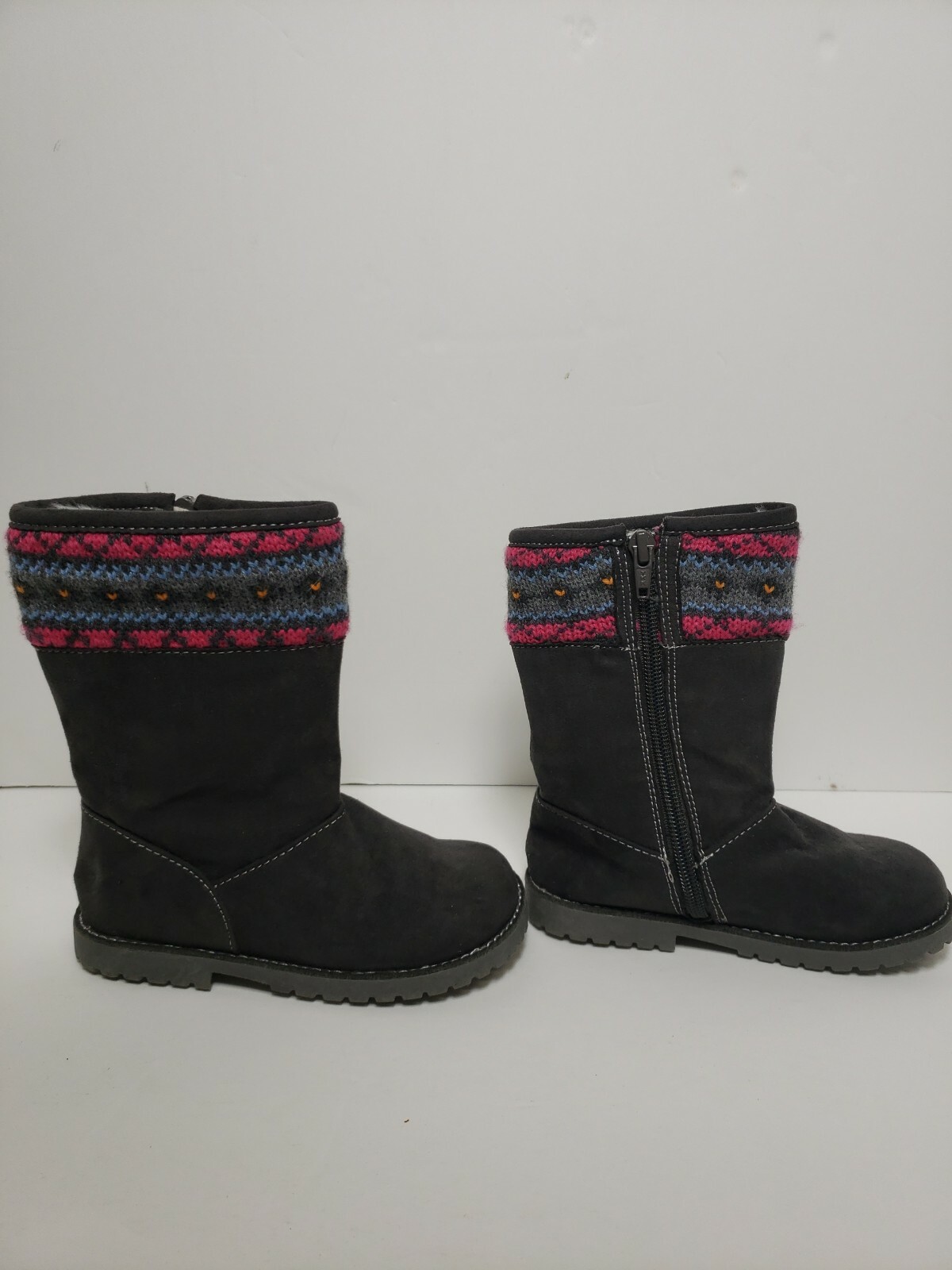 Maggie And Zoe Girls Boots  Size 9 Knit Look Colorful  Winter Snow