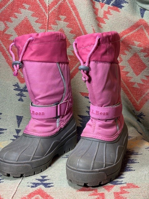 L. L. Bean Pink Girls Winter Boots Kid’s Size 13