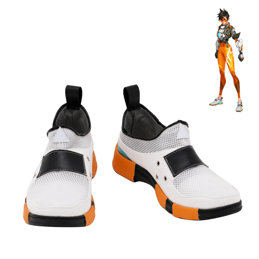 OW 2 Tracer Shoes Cosplay Lena Oxton Women Boots