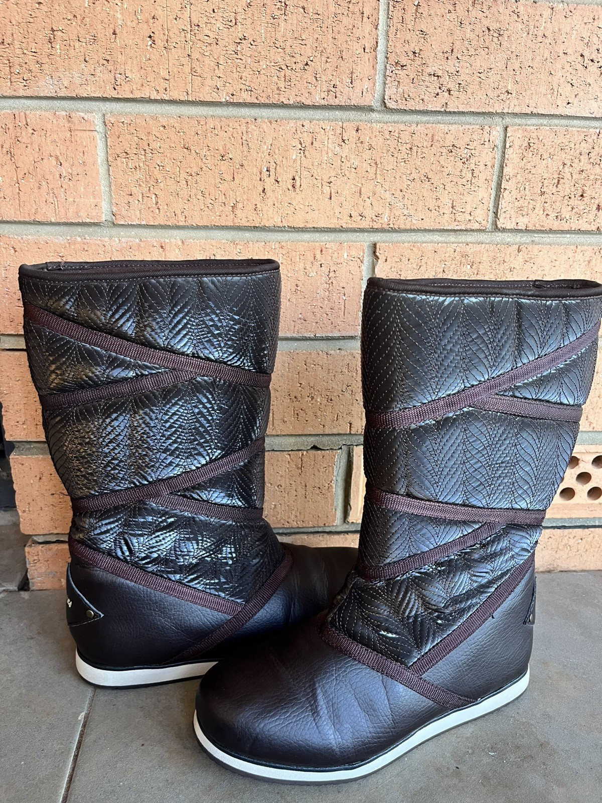 Vintage Etnies Y2K Juno Women Winter Boots DarkBrown Skate Brand Sales Sample