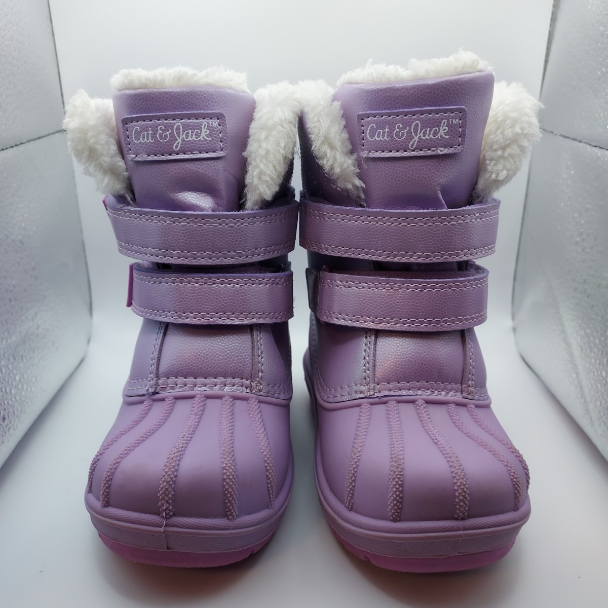Cat & Jack Girls Boots Size 9 Purple Pink Faux Fur Lined Thermolite
