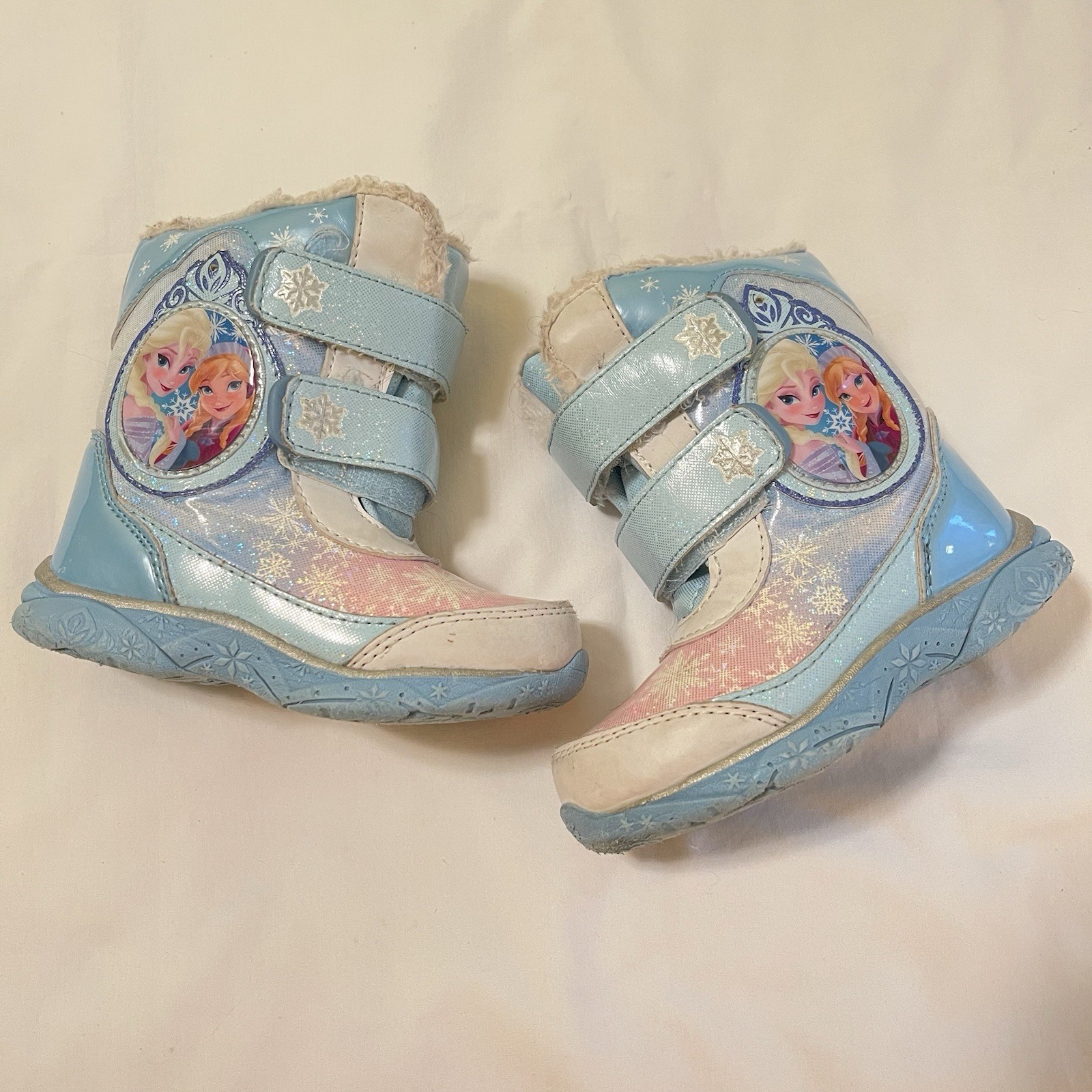 Disney Frozen Girls Toddler Size 7 Blue Winter Boots