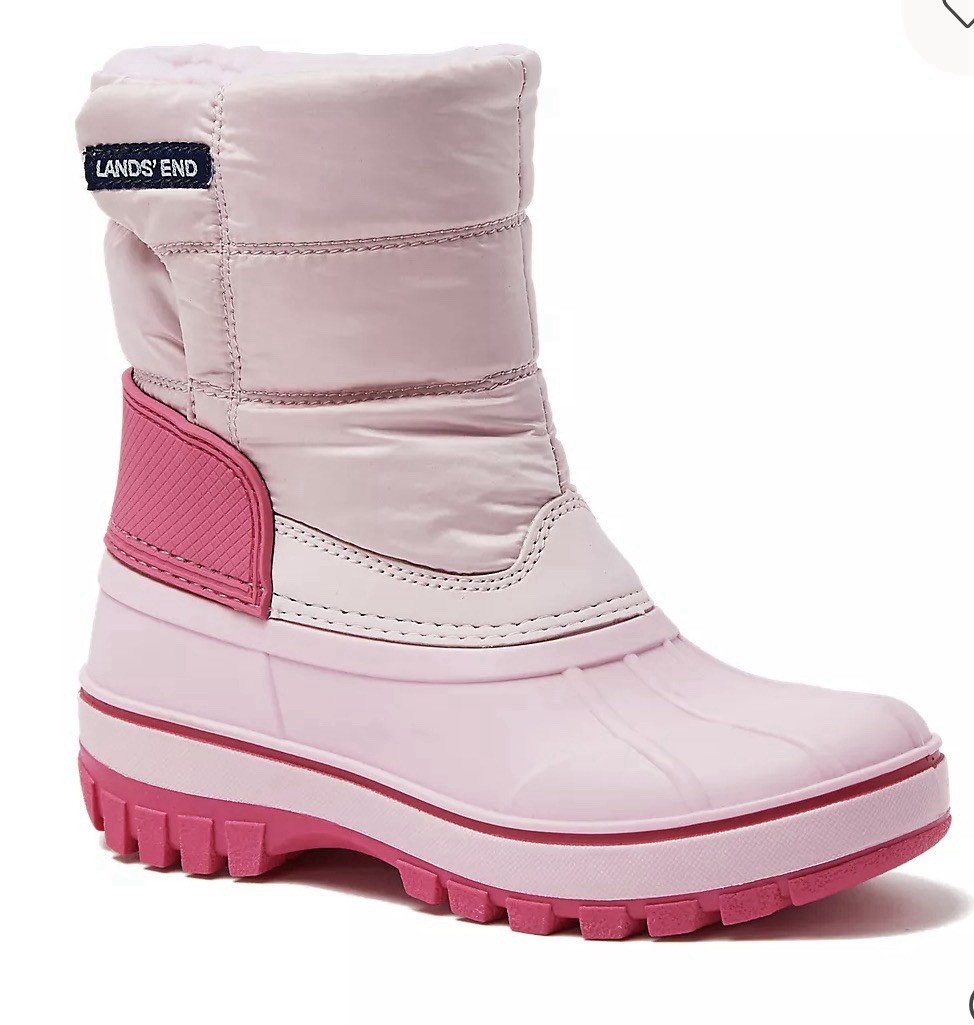Lands’ End Pink Insulated Winter Snow Boots – Youth 4 (EU 36) – EUC