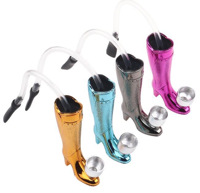 Cool Women Boots Stems Metal Smoking Pipes Portable Creative Tobacco Pipe NEW