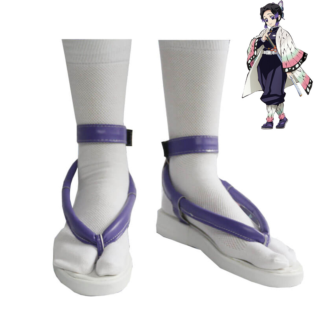Demon Slayer Kimetsu no Yaiba Shinobu Kocho Shoes Cosplay Women Boots