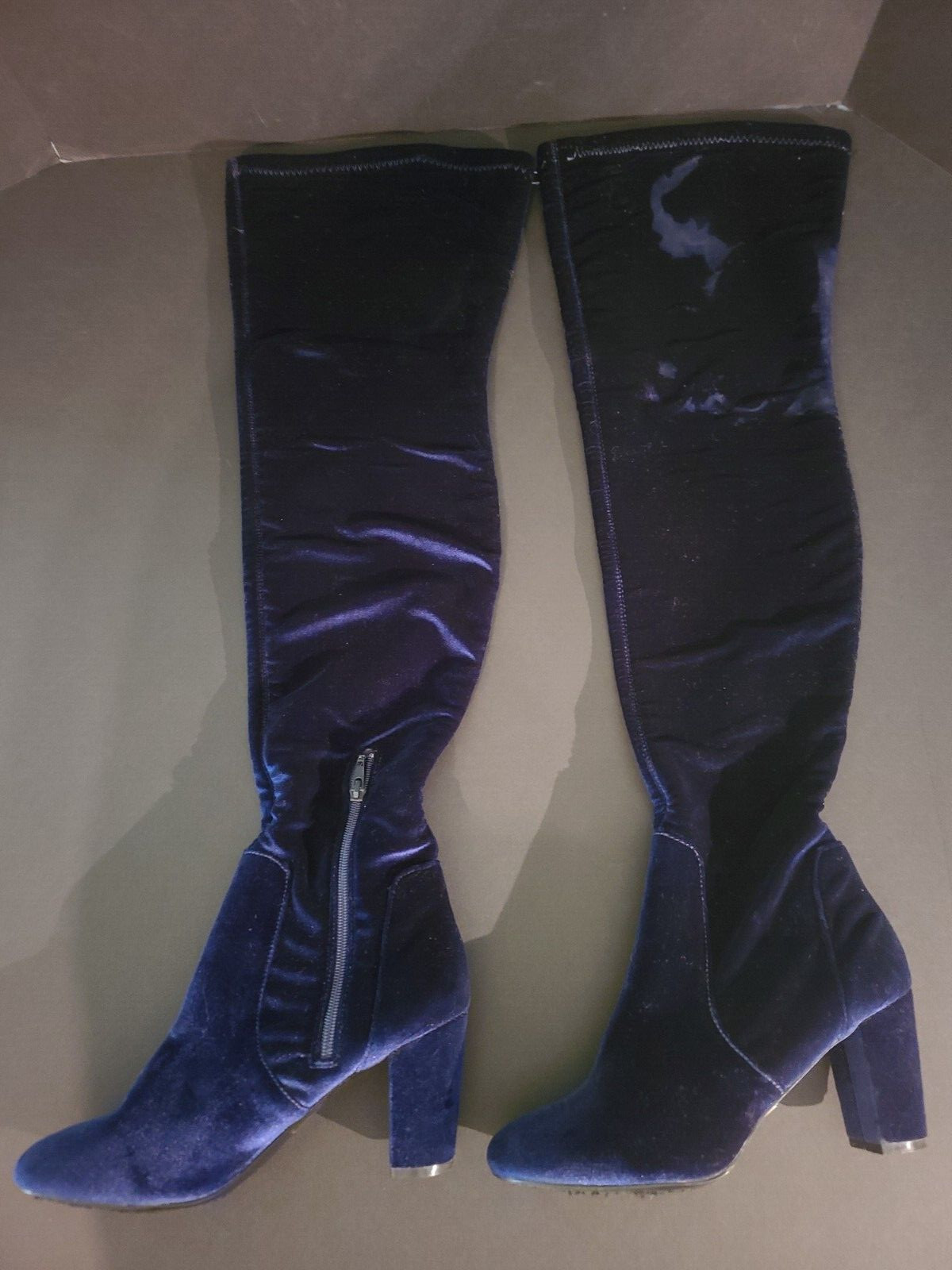 Lust for Life Suede Blue Knee High Women Boots Size 8-1/2