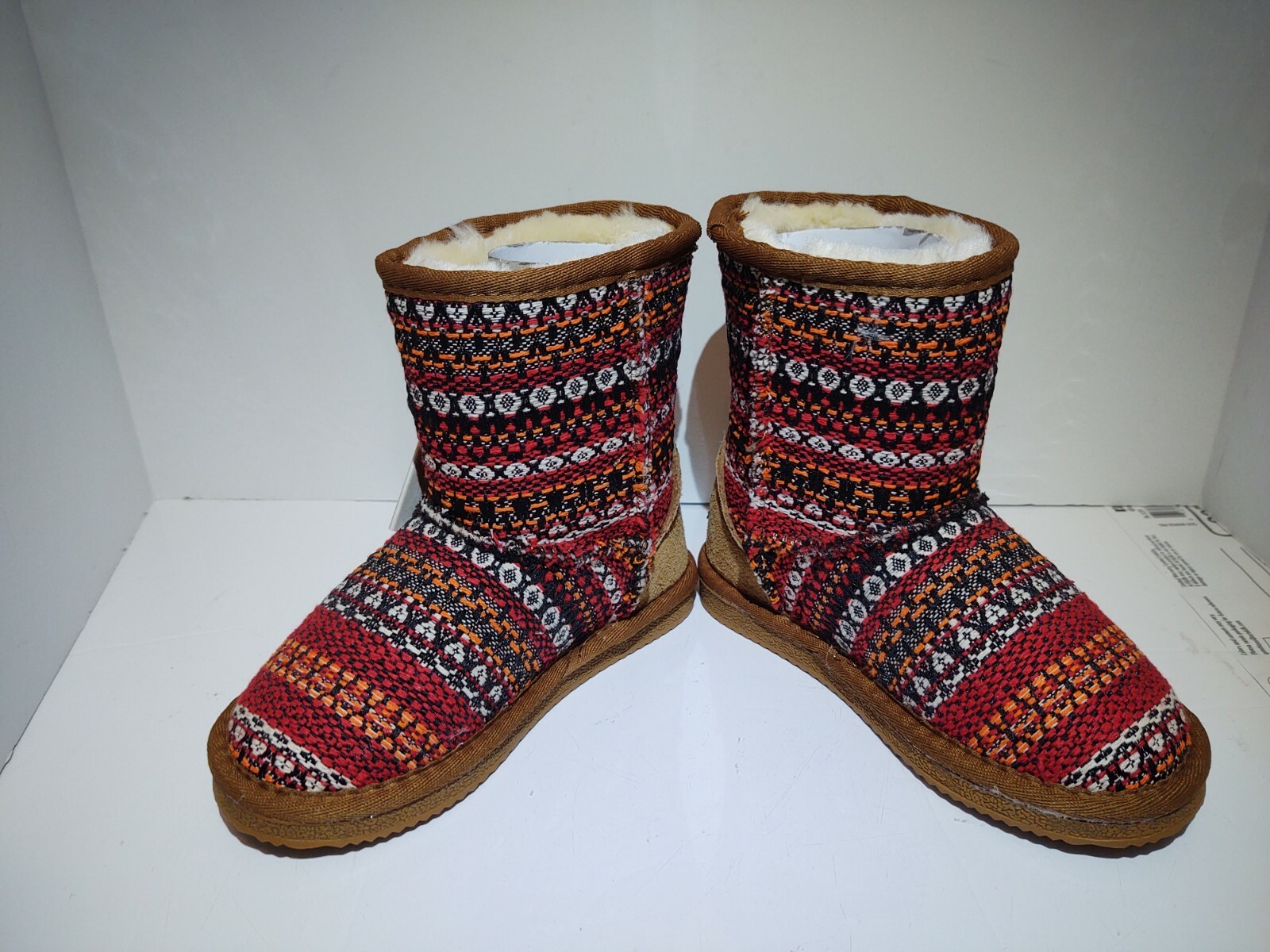 Lam Girls Boots Size 12Y Juarez Kids Multicolor Fur Lining New in Box with Tags