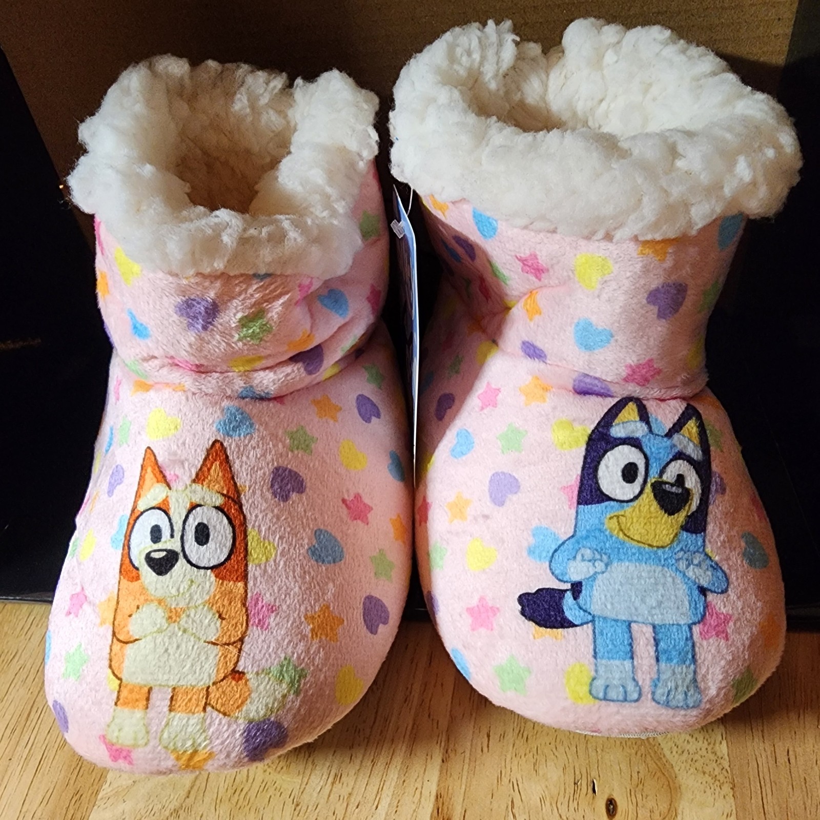 Youth Girls Boots House Fleece Lined Slippers Bluey and Bingo Size 7/8