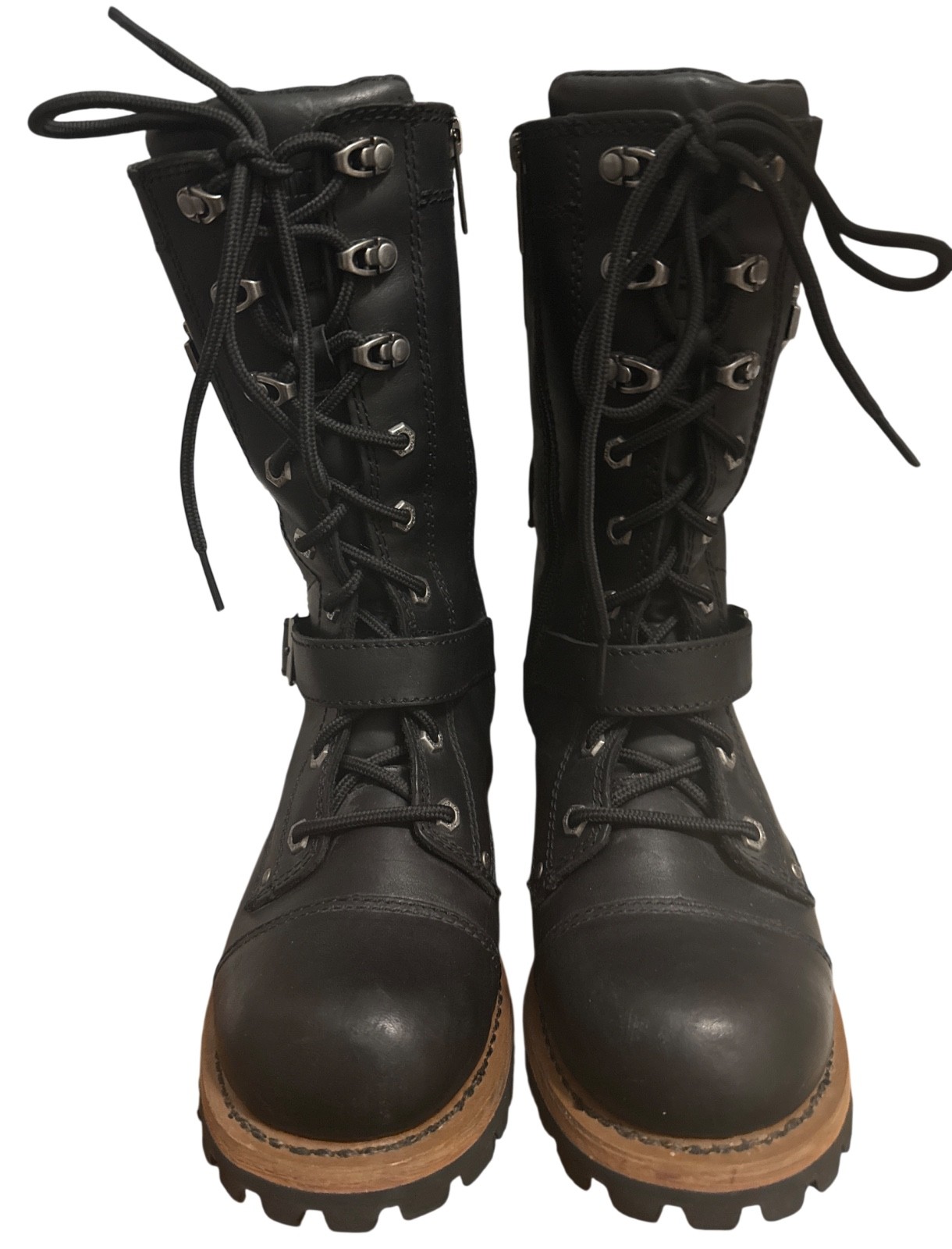 Harley Davidson laced Women Boots Size 9.5 M Worn 2X EUC