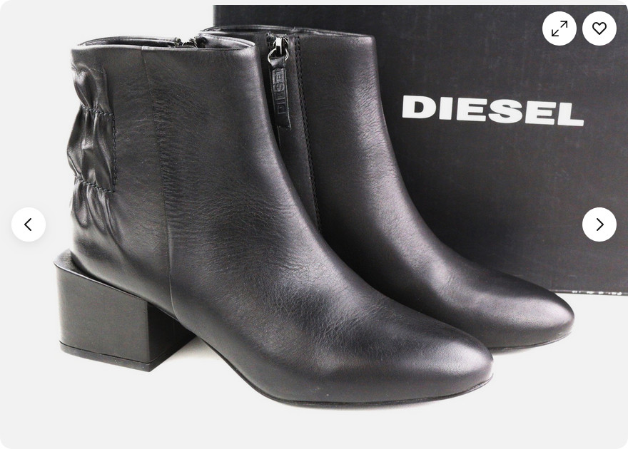 NEW Diesel Jaynet Mab Women’s Boots shoes Black Leather size US 8.5