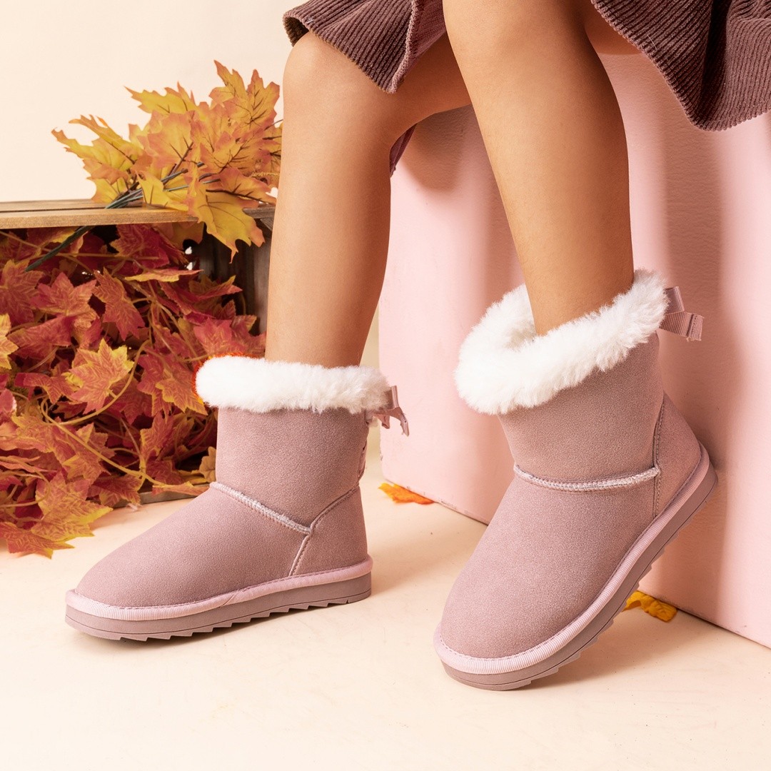 Kids Warm Fuzzy Boots Comfortable Faux Fur Winter Snow Boots Winter Shoes