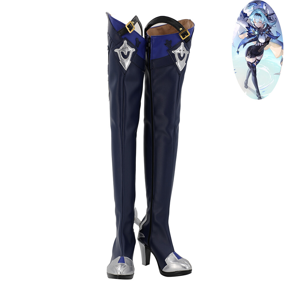 Genshin Impact  Eula Shoes Cosplay Women Boots