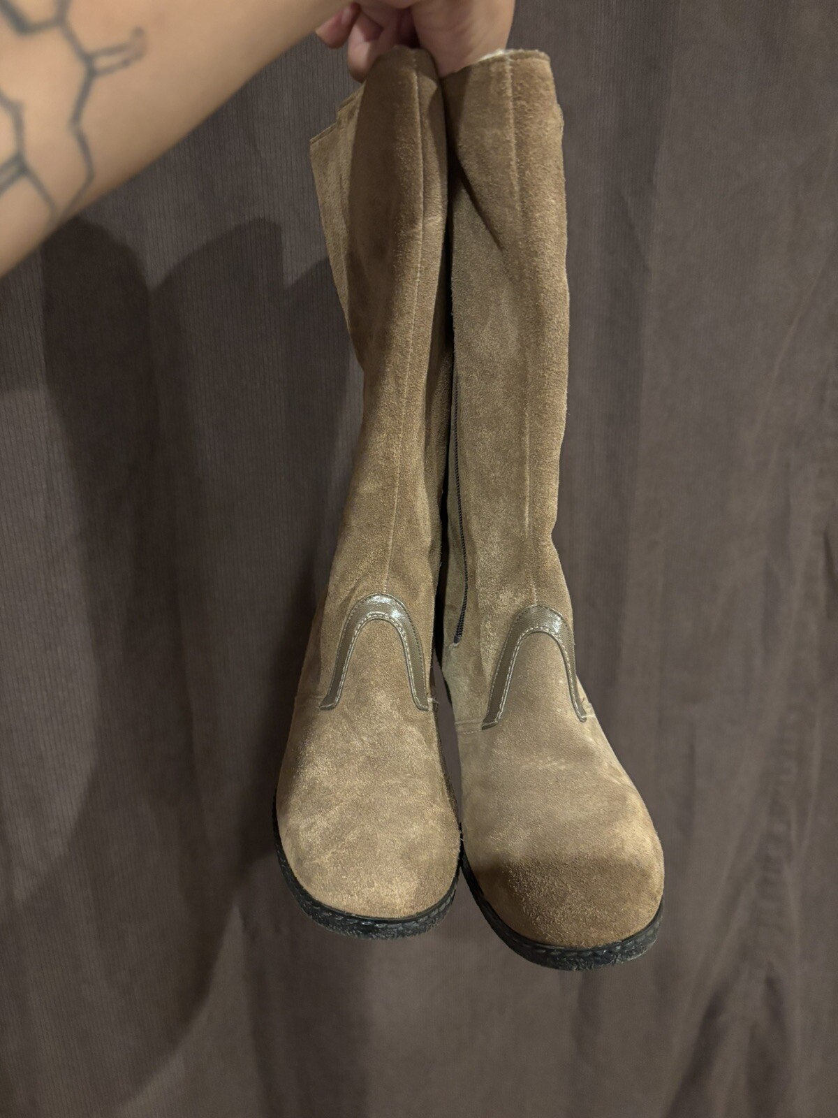 Revelations Brown Women Boots Brown Suede Leather Boots Sz 10 Made USA