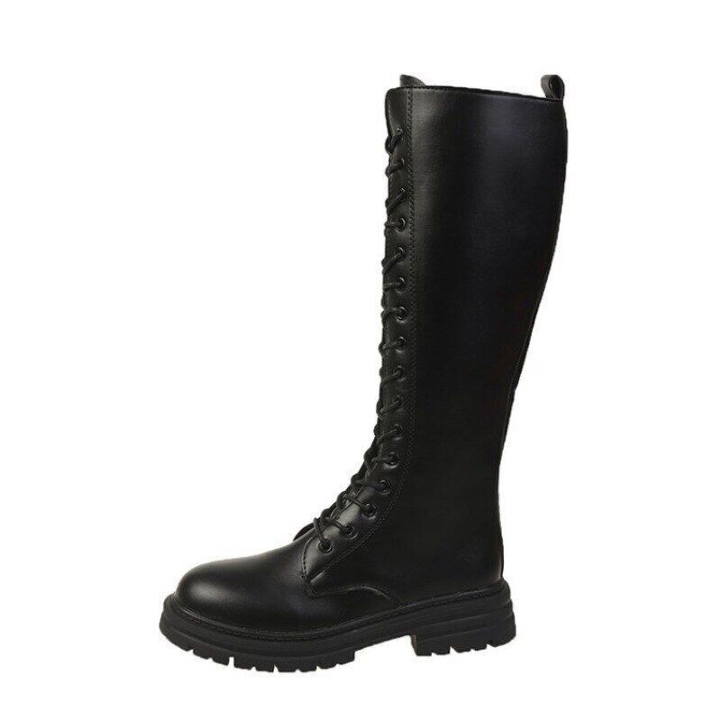Women Boots Antumn High Shoes Boots Lace Up Women Knee High Boots