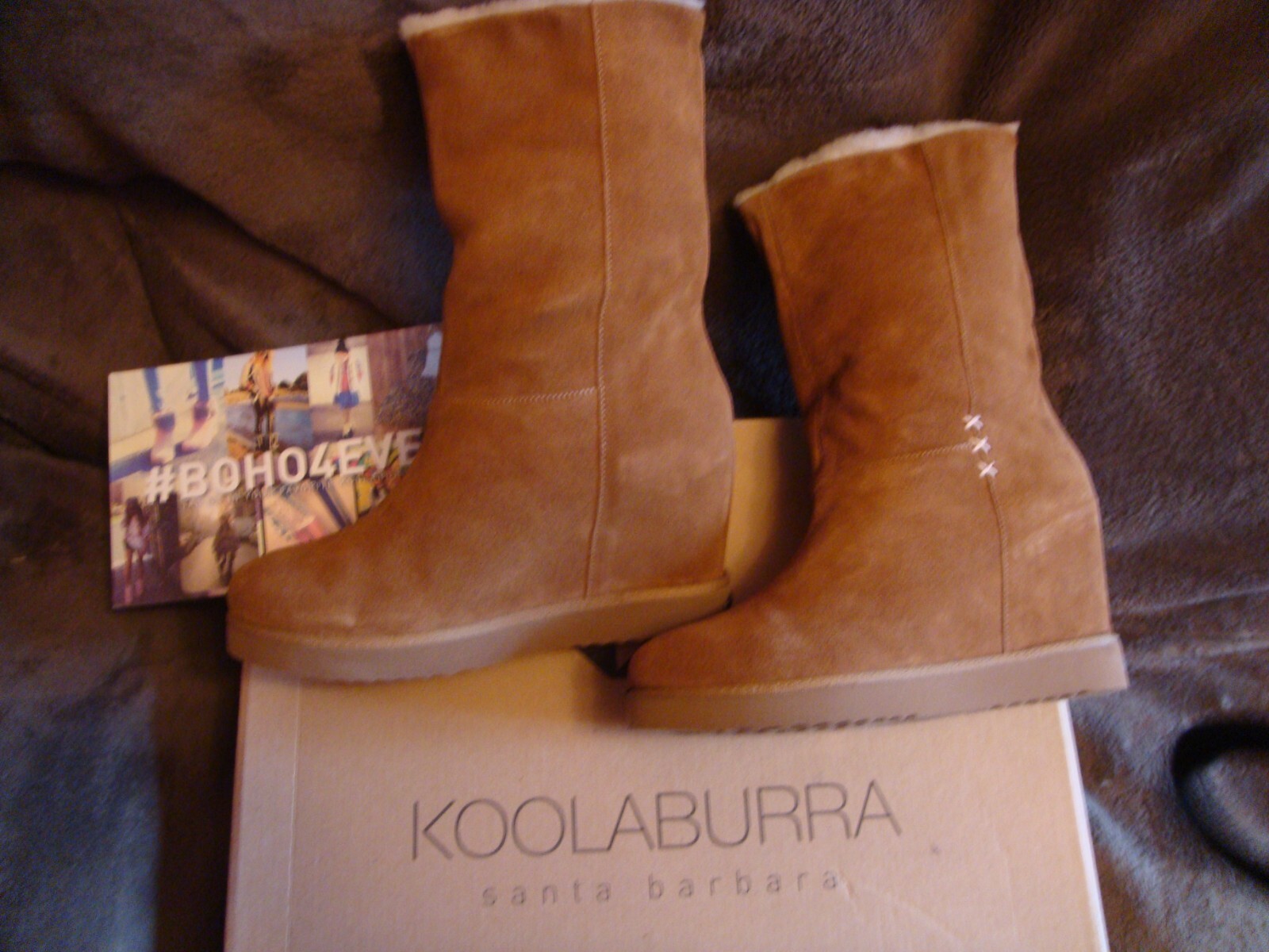 KOOLABURRA  LA  SENEGA  CHESTNUT   WOMEN  WINTER  BOOTS  size  8.5   NIB