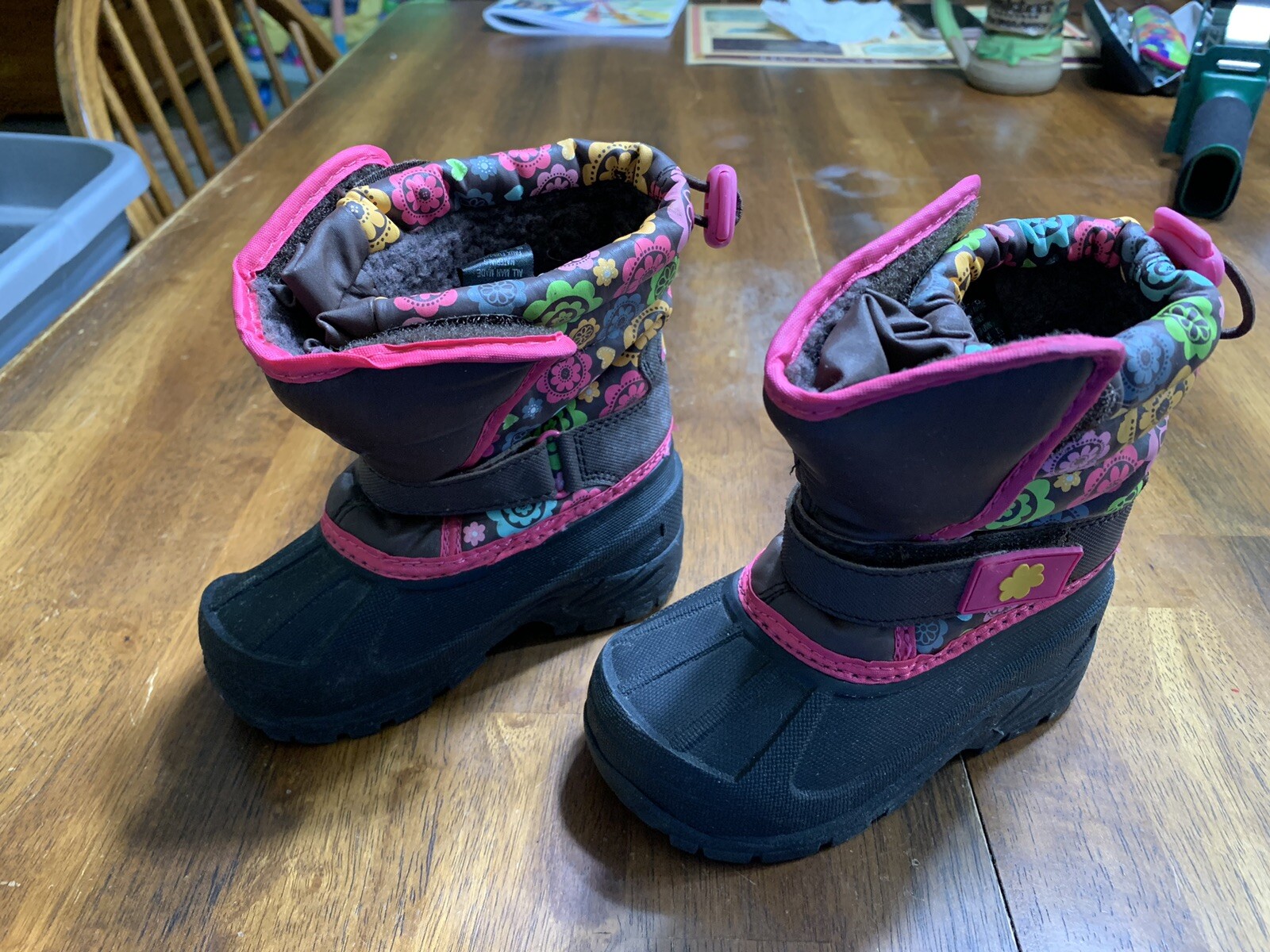 Athletic TDLR GIRLS BOOTS SIZE 7 M-4895155215166 RUE3BRN STRAPS