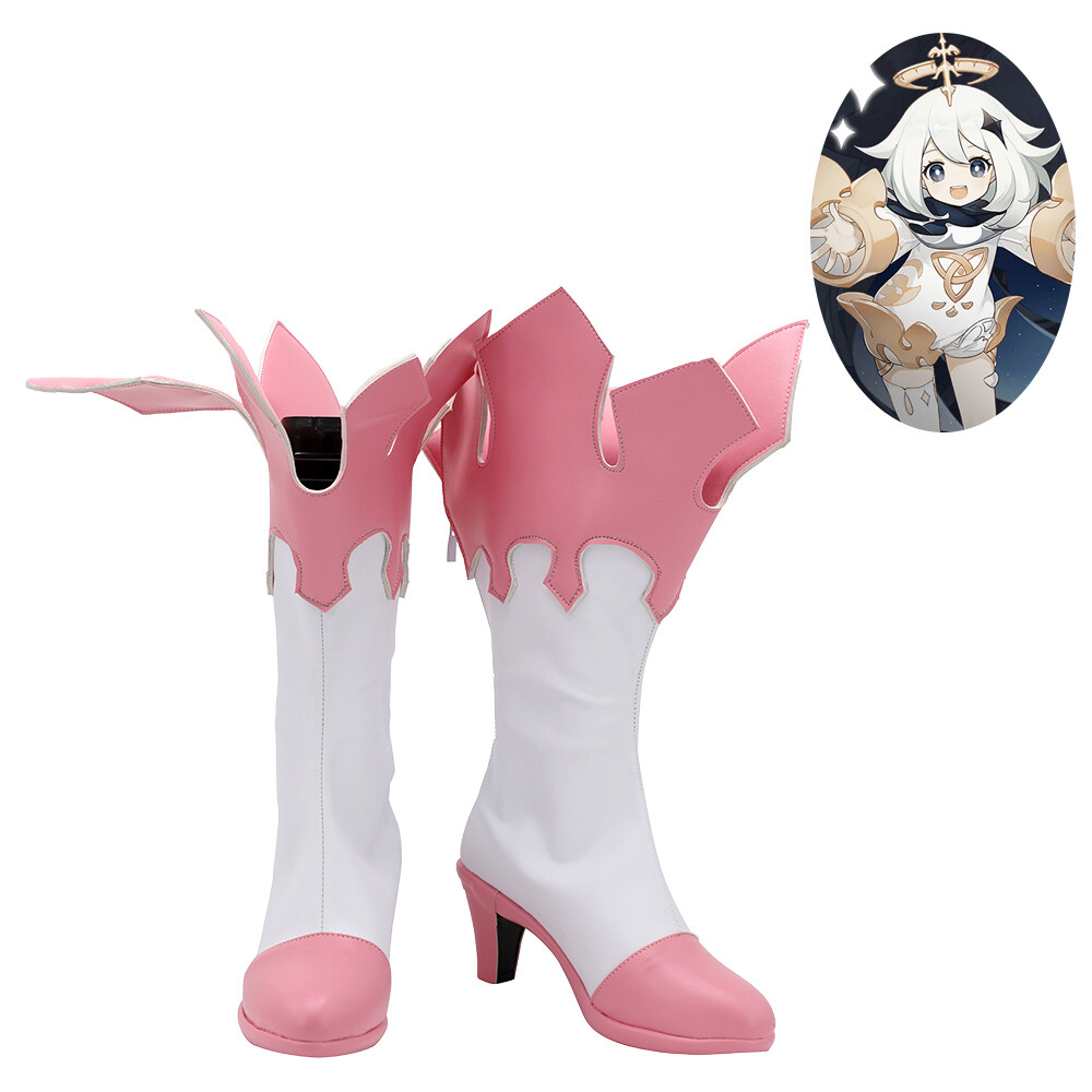 Genshin Impact Paimon Shoes Cosplay Women Boots Ver 3