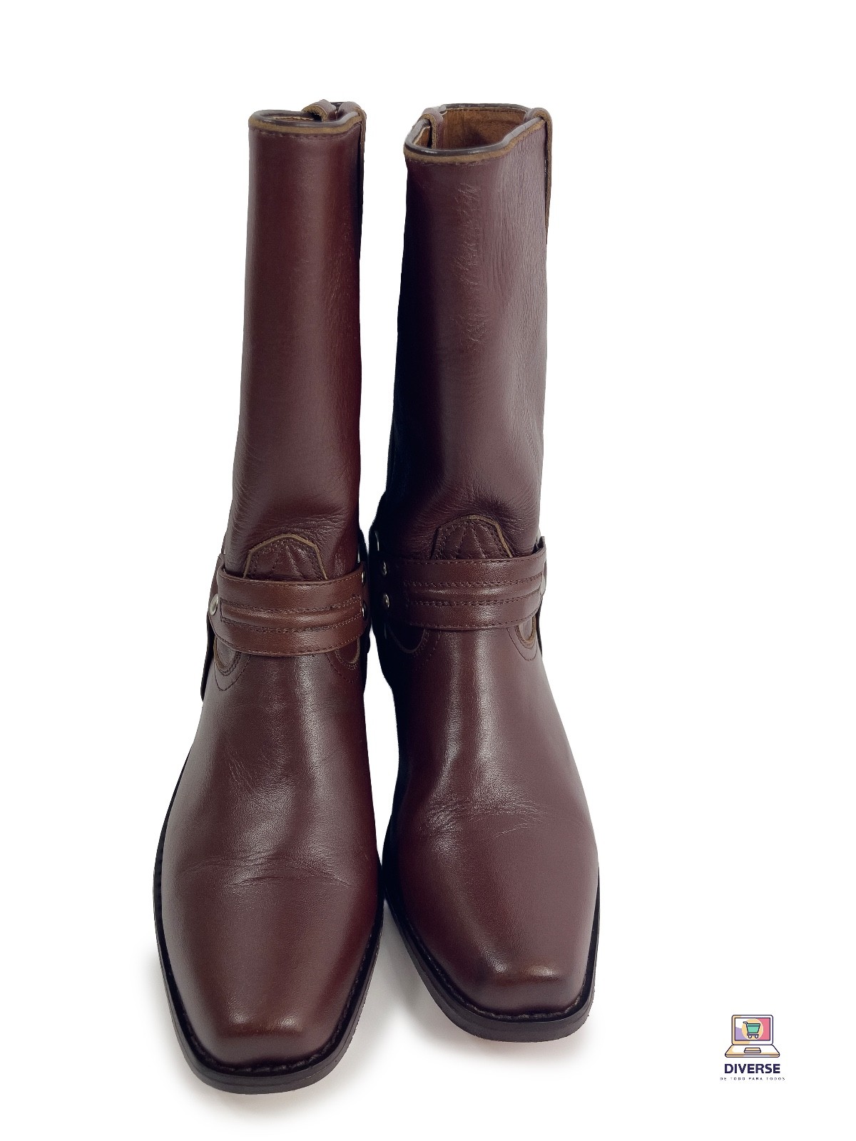 Square toe Women  Boots Hand Made in  San Mateo Atenco Mexico Size 25 (8EE.UU)