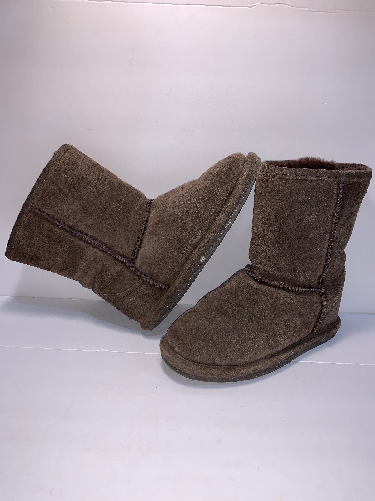 LUGZ SZ 5 M BROWN SUEDE LINED SHORT WOMEN WINTER BOOTS RJ-16