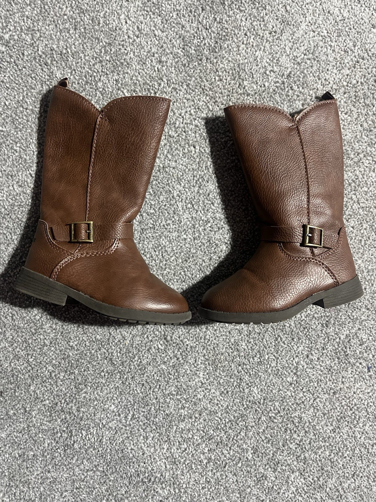 OshKosh B’gosh Brown Western Mid-Calf Girls’ Boots Buckle Zip  size 7