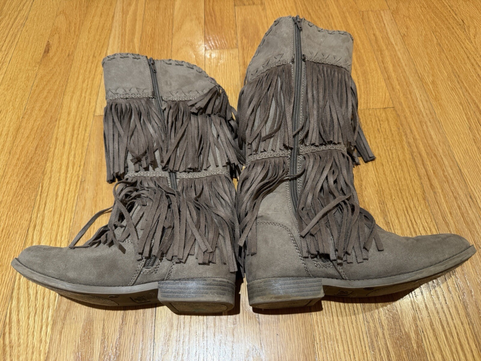 Justice Girls Boots Cute Western Cowgirl Frills Style Size 3 Fringe