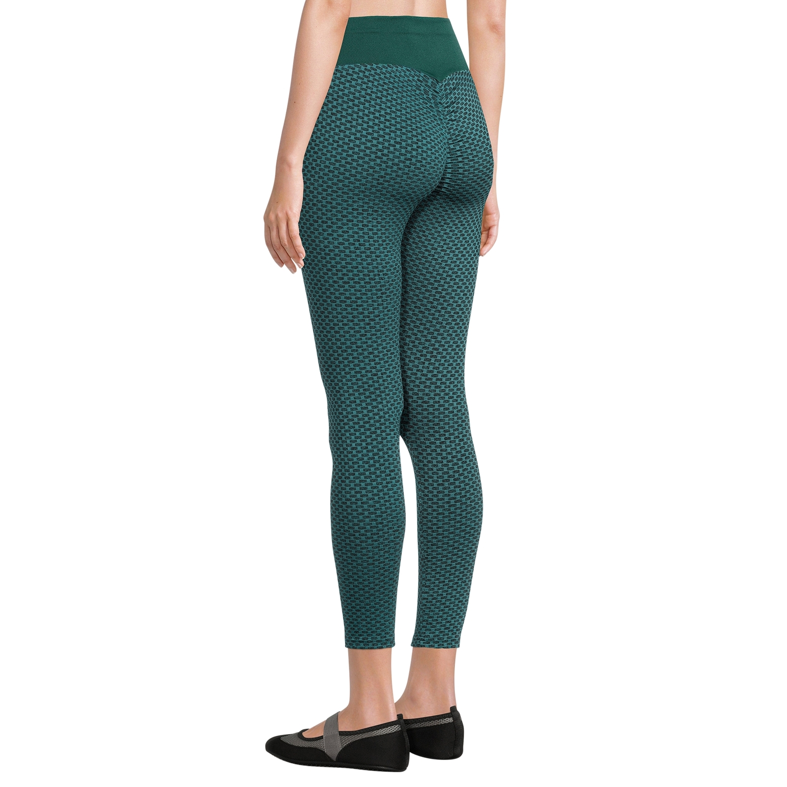 SOBEYO Womens’ Legging Solid High Waisted Bubble Stretchable Fabric Teal
