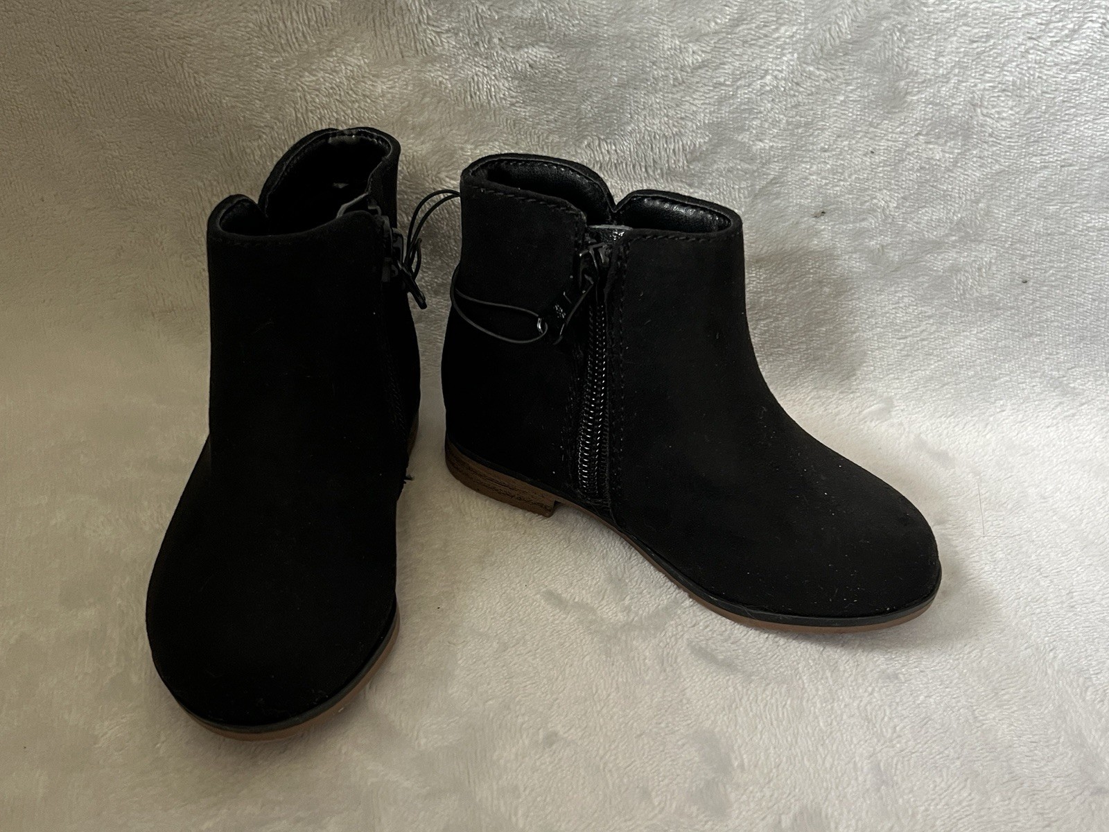 Cat & Jack Boots Toddler Girls Sz 7 Penelope Booties Zipper Black *No Tags