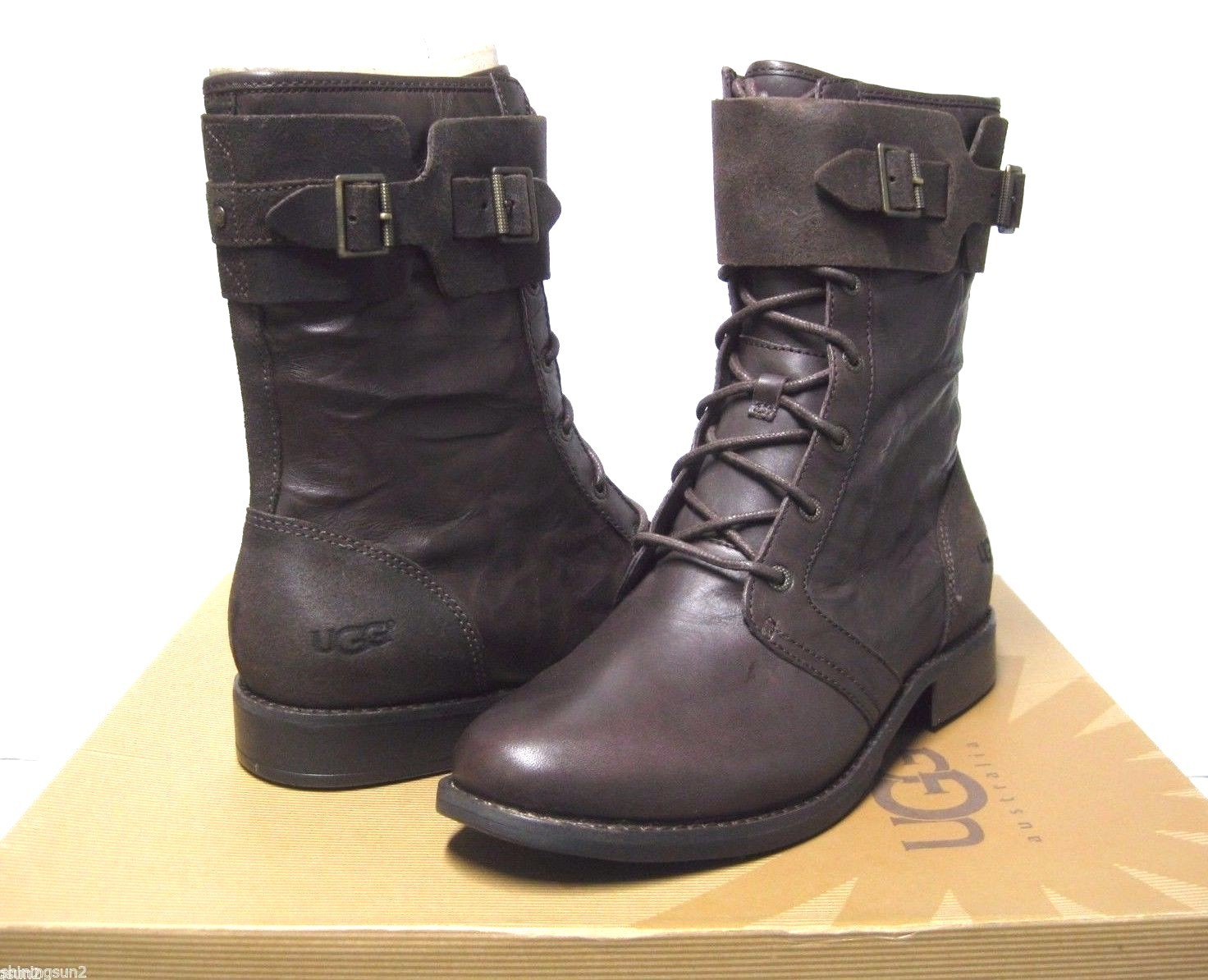 UGG MAAVERIK LODGE LEATHER WOMEN BOOTS US 9.5 /UK 8 /EU 40.5 /JP 262