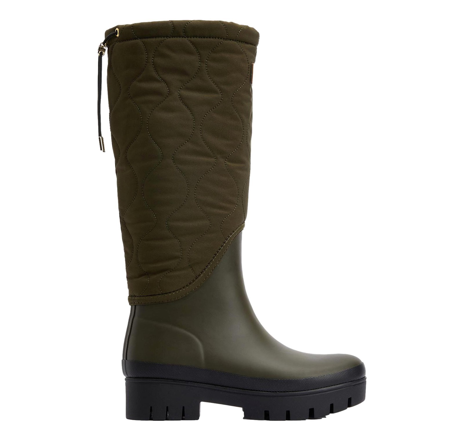 Barbour Women’s High Quilted Rubber Boots LRF0117OL71 Marnie Olive Green