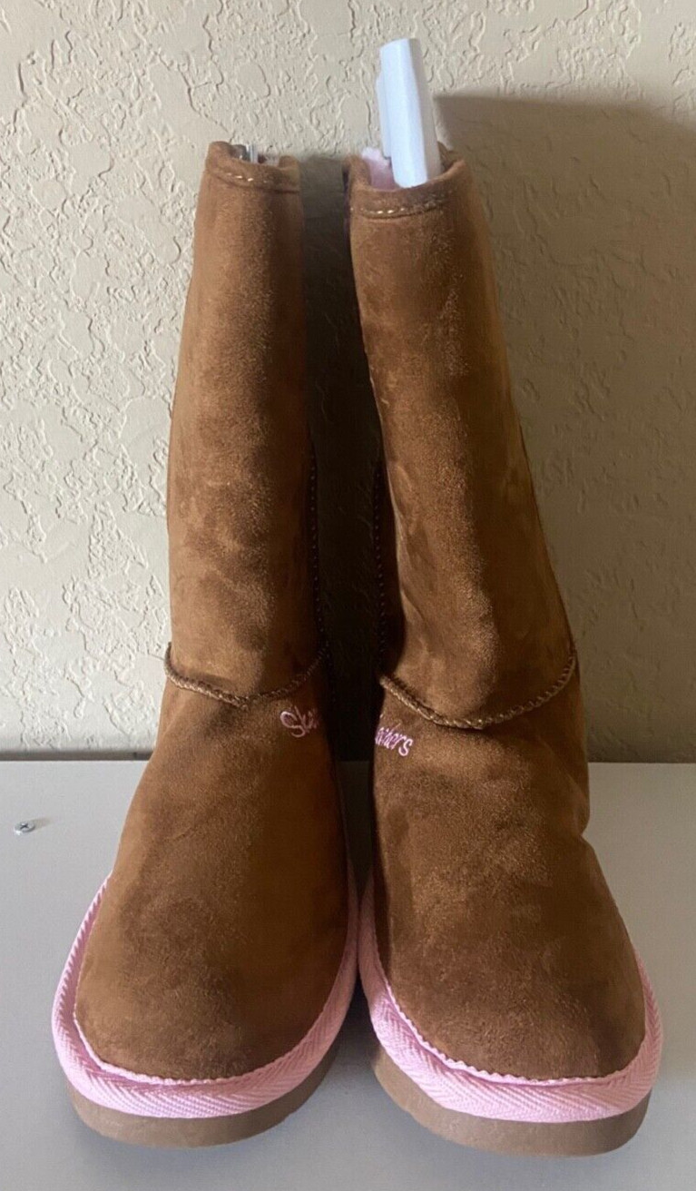 Skechers Toasty Toes Kids glam slam BUTTON BEAUTIES Girls Boots Size US 2