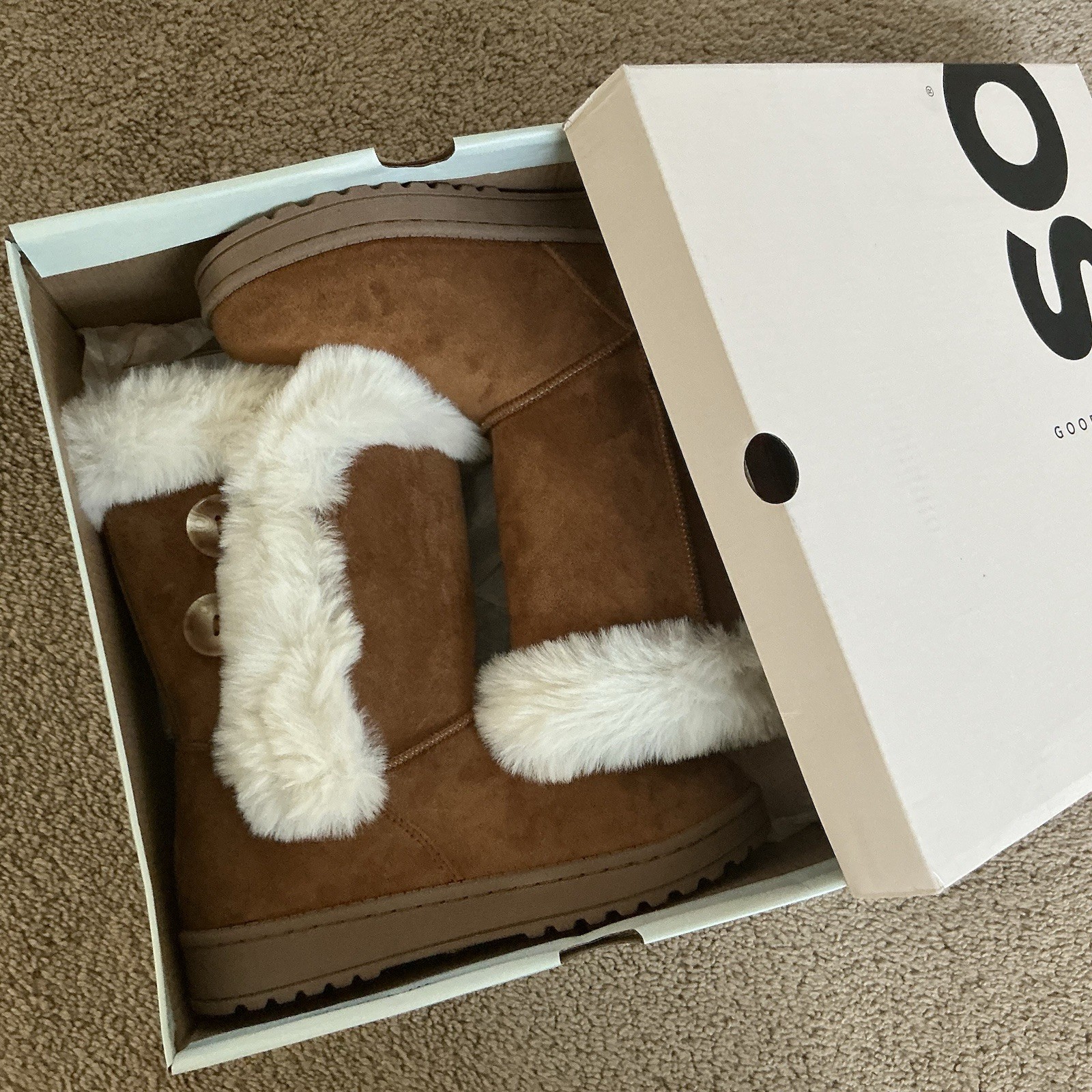SO Goods For Life Girls Winter Boots Faux Shearling Lined Youth Size 3 NEW