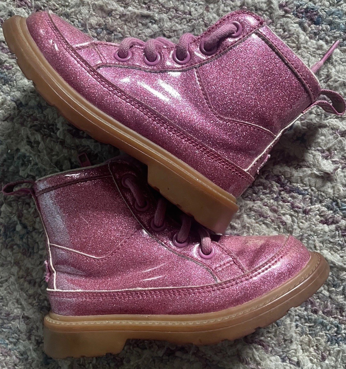 UGG Robley Glitter Girls Boots Size 9 Toddler – Berry Rose Pink
