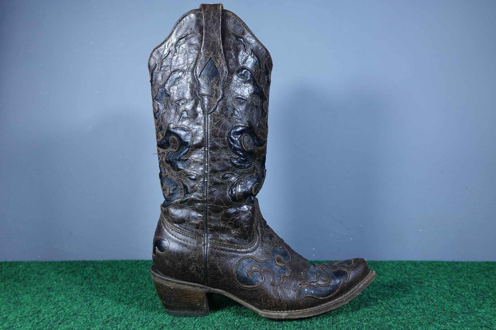 Corral Women Boots Size 8.5 M Leather Brown Cowboy Snip toe C1957